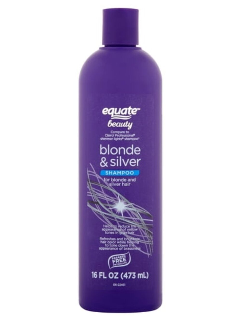 Equate Blonde & Silver Shampoo for Hair Care of Blonde and Silver Hair, 16 fl oz